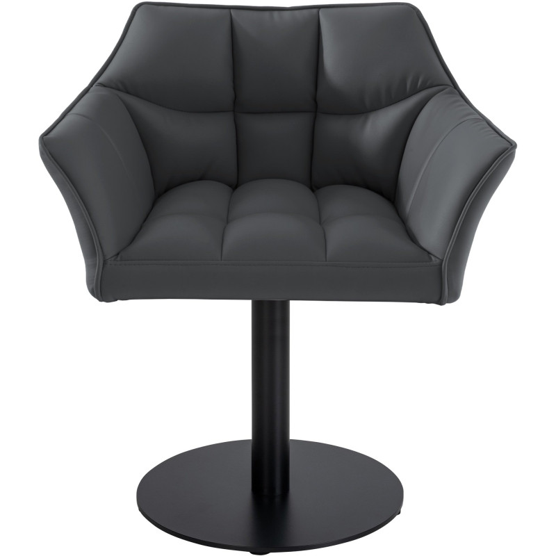 Fauteuil Damaso simili cuir gris