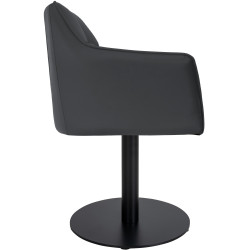 Fauteuil Damaso simili cuir gris