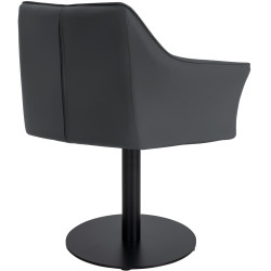 Fauteuil Damaso simili cuir gris