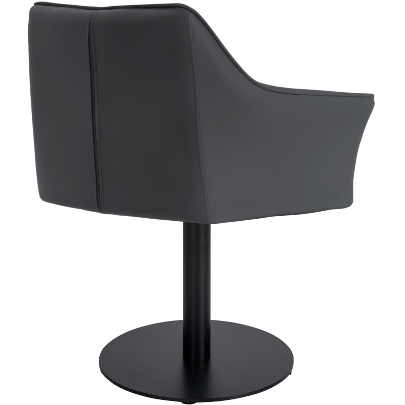 Fauteuil Damaso simili cuir gris