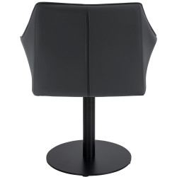 Fauteuil Damaso simili cuir gris