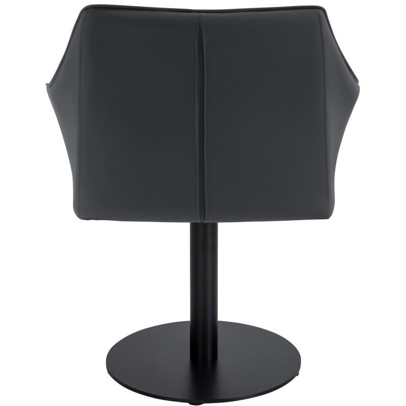Fauteuil Damaso simili cuir gris