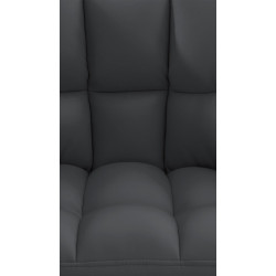 Fauteuil Damaso simili cuir gris