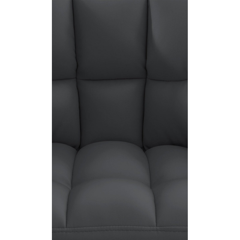 Fauteuil Damaso simili cuir gris