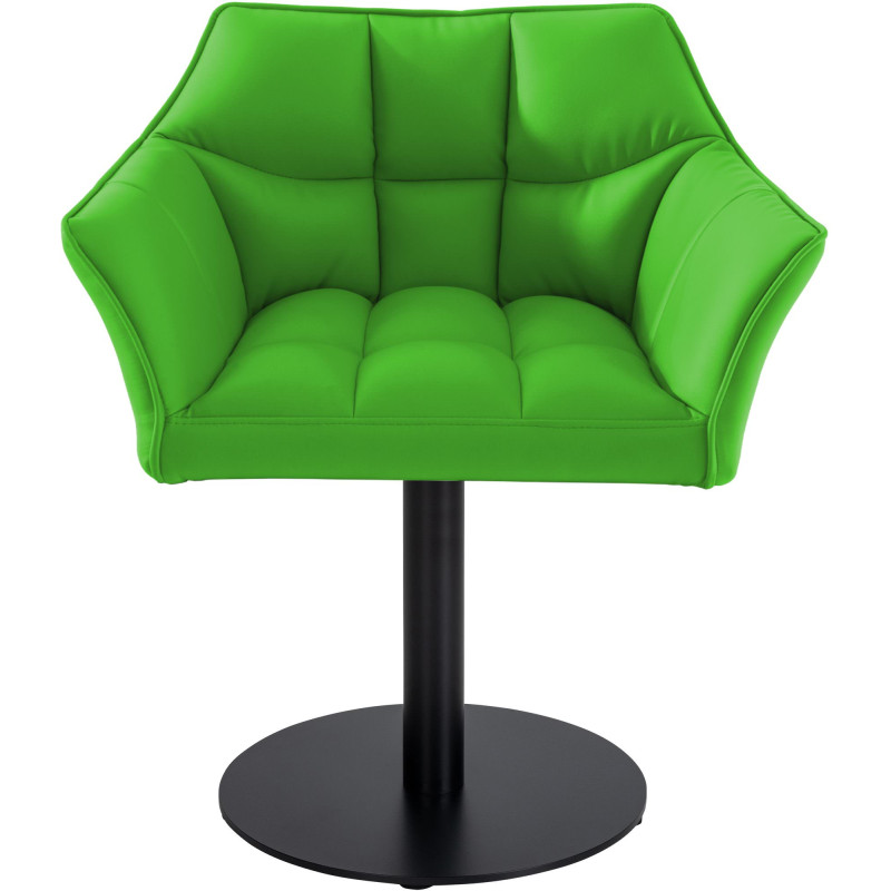 Fauteuil Damaso en similicuir vert