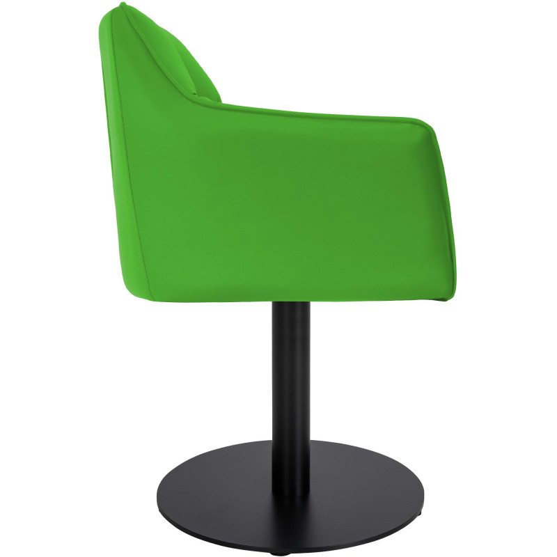 Fauteuil Damaso en similicuir vert