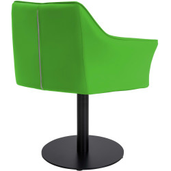 Fauteuil Damaso en similicuir vert