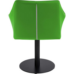 Fauteuil Damaso en similicuir vert