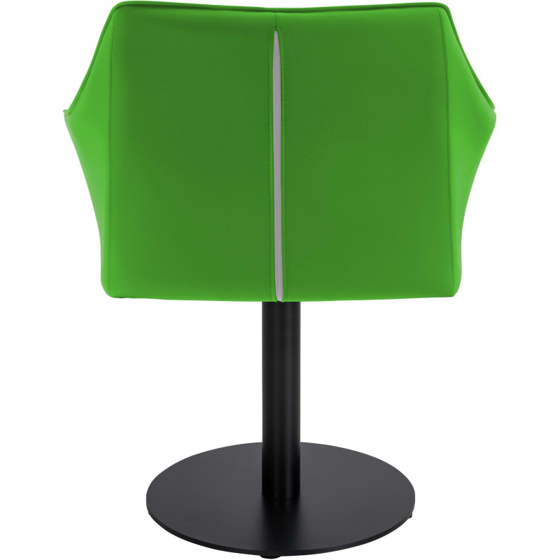 Fauteuil Damaso en similicuir vert