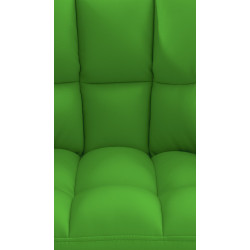 Fauteuil Damaso en similicuir vert