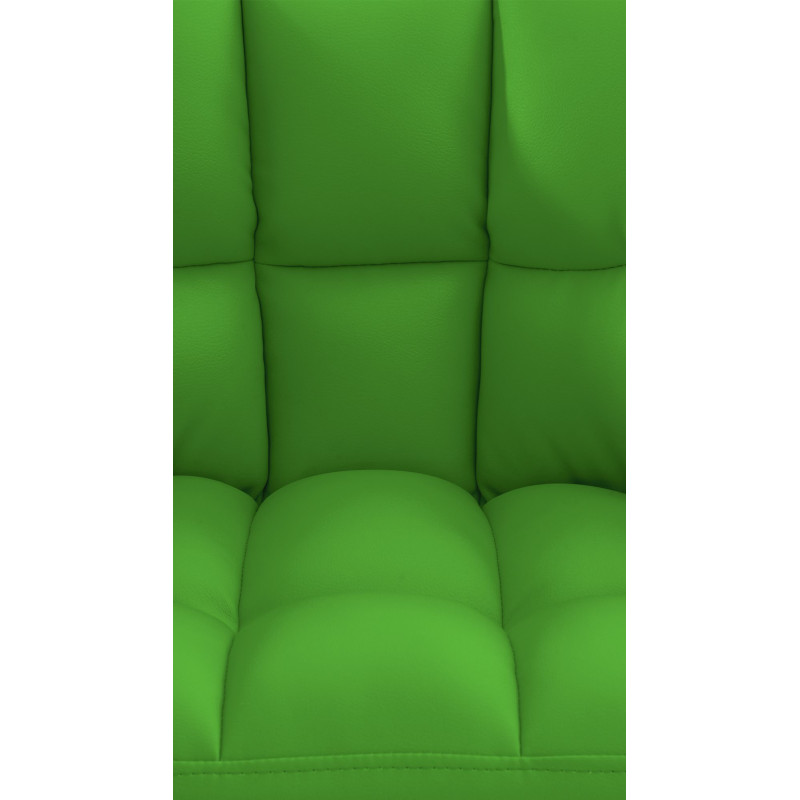 Fauteuil Damaso en similicuir vert