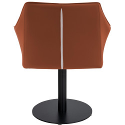 Fauteuil Damaso en cuir artificiel marron clair