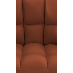 Fauteuil Damaso en cuir artificiel marron clair