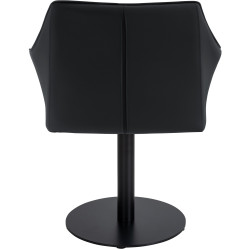 Fauteuil Damaso en similicuir noir