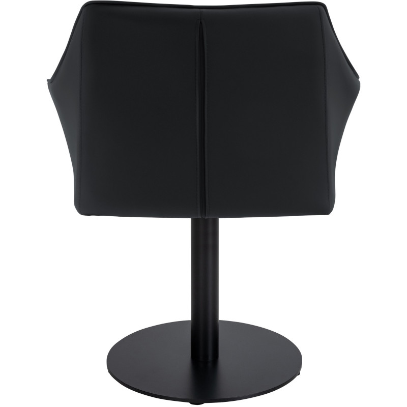 Fauteuil Damaso en similicuir noir