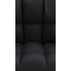 Fauteuil Damaso en similicuir noir