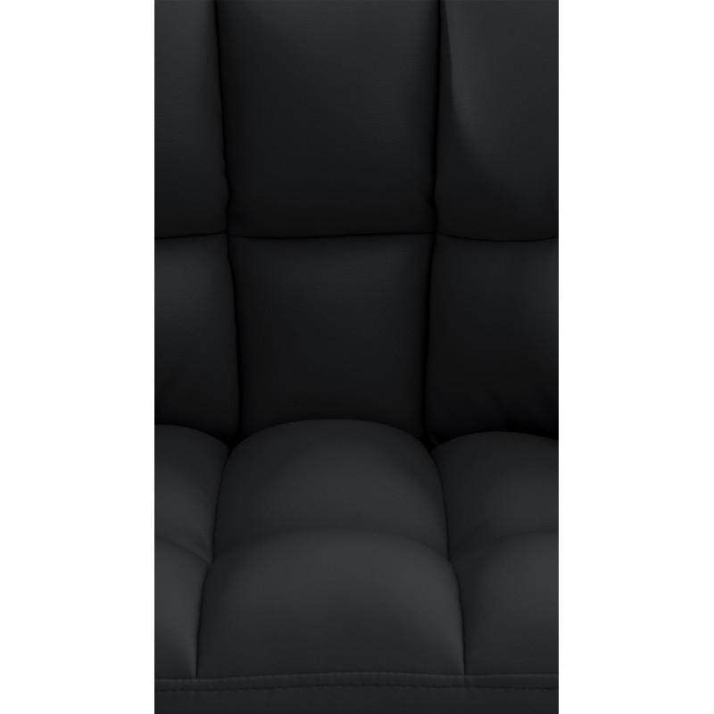 Fauteuil Damaso en similicuir noir