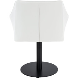 Fauteuil Damaso en cuir artificiel blanc