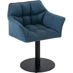 Fauteuil en tissu Damaso bleu