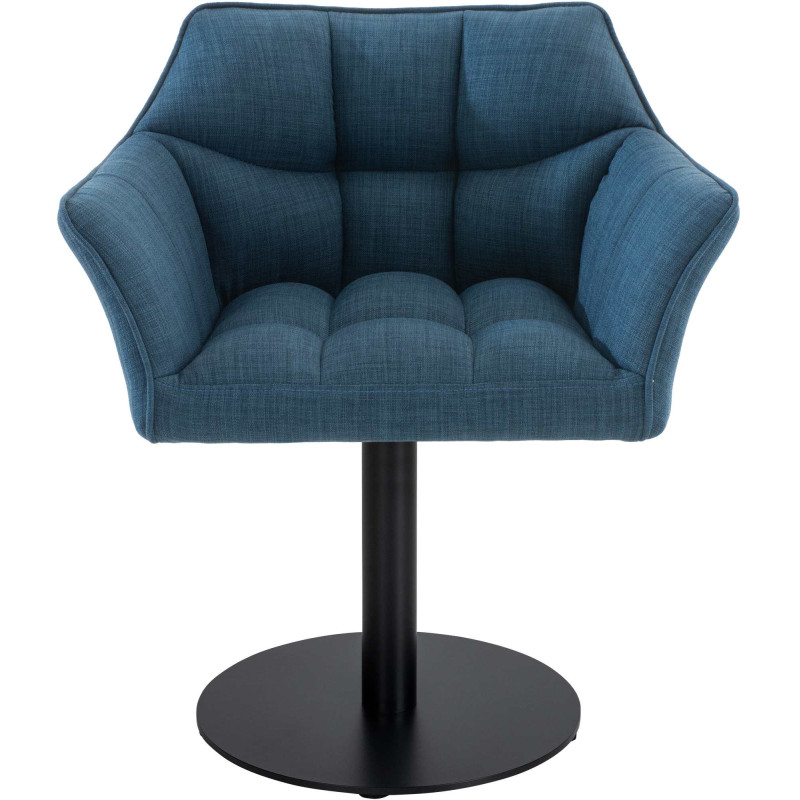 Fauteuil en tissu Damaso bleu