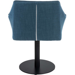 Fauteuil en tissu Damaso bleu