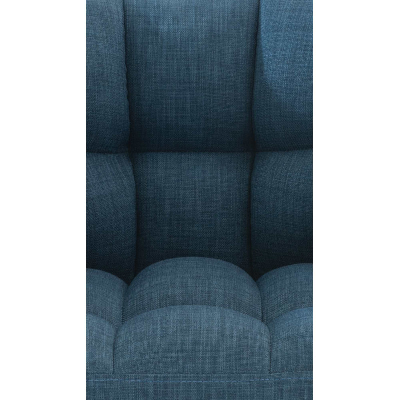 Fauteuil en tissu Damaso bleu