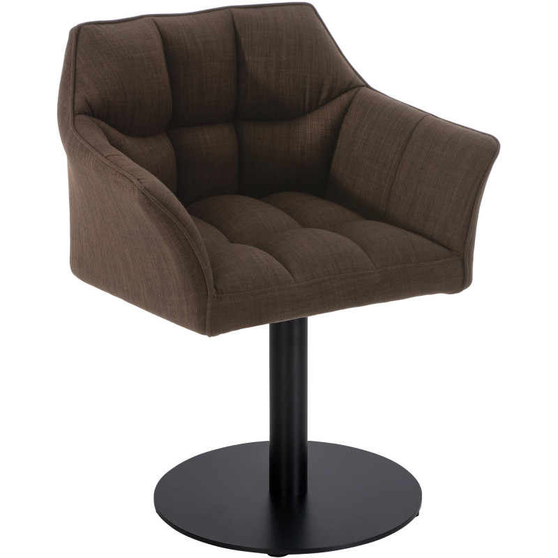 Fauteuil en tissu Damaso marron