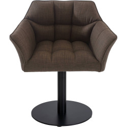 Fauteuil en tissu Damaso marron