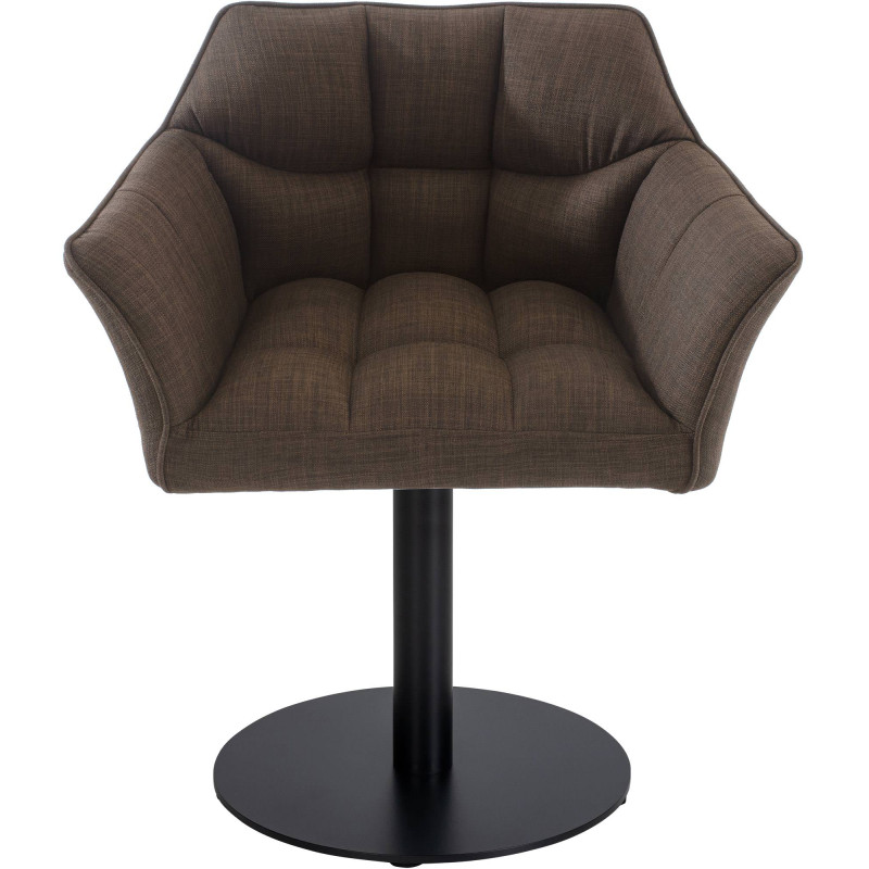 Fauteuil en tissu Damaso marron