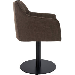 Fauteuil en tissu Damaso marron