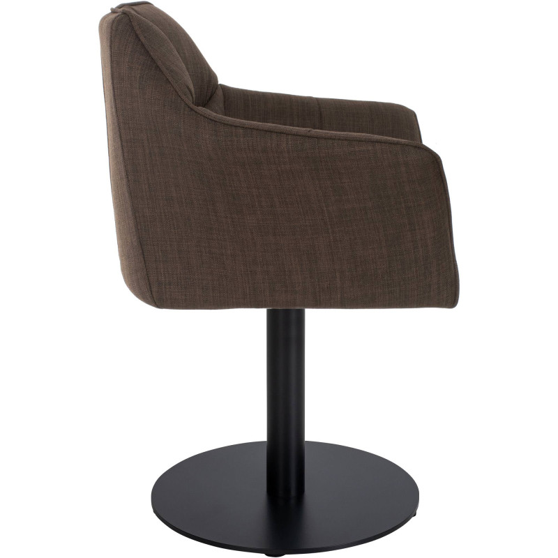Fauteuil en tissu Damaso marron