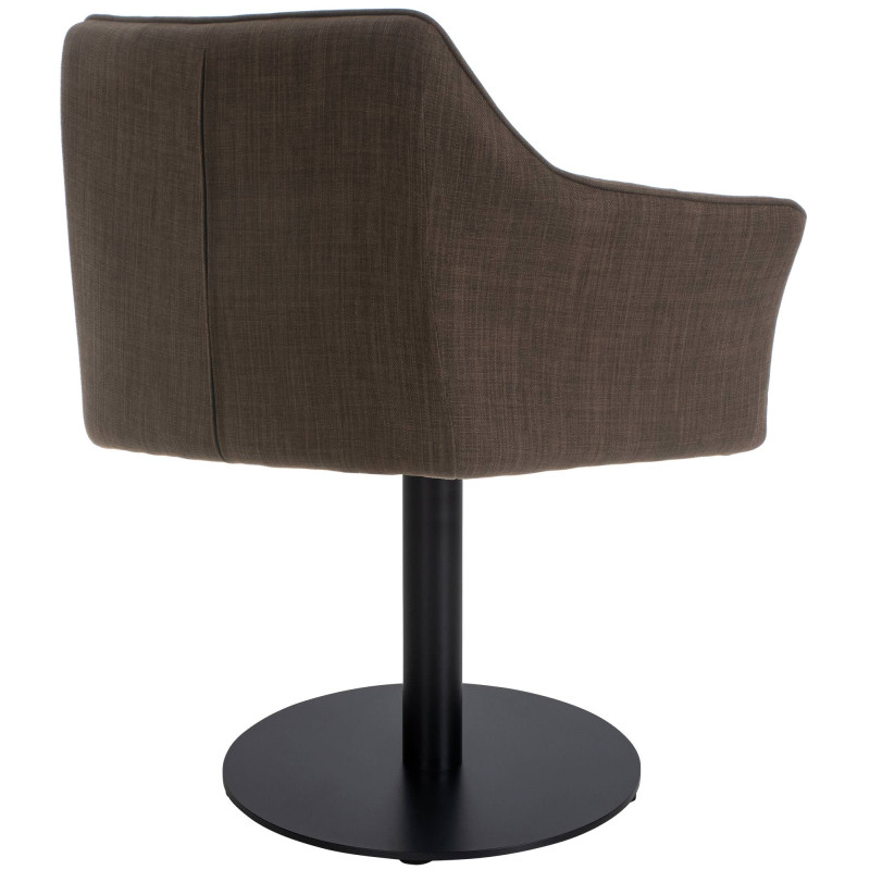 Fauteuil en tissu Damaso marron