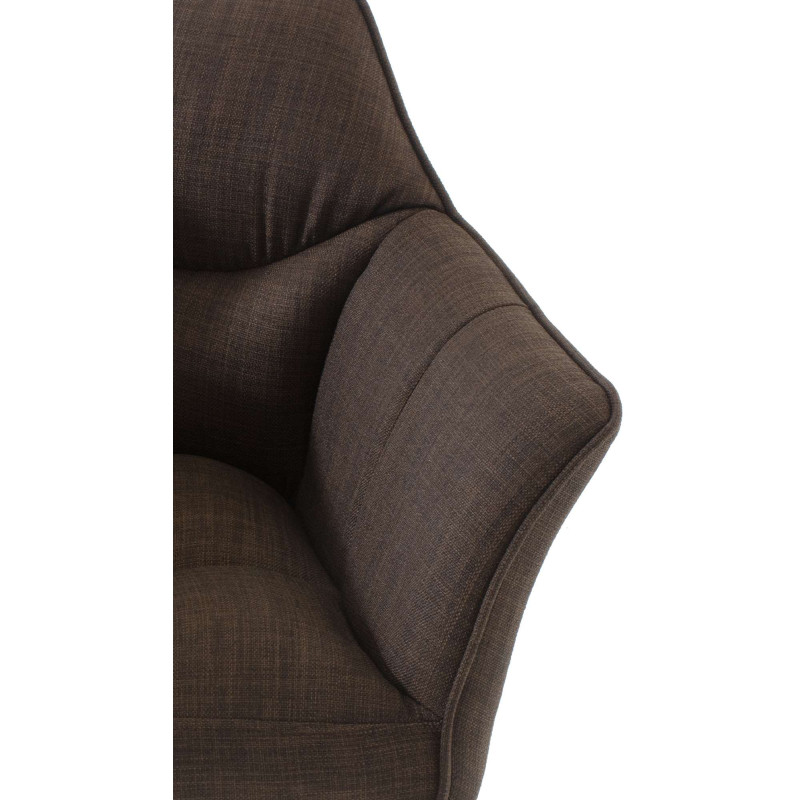Fauteuil en tissu Damaso marron