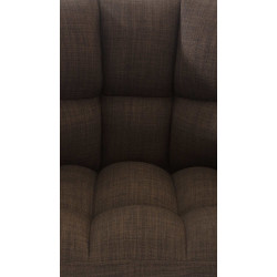 Fauteuil en tissu Damaso marron