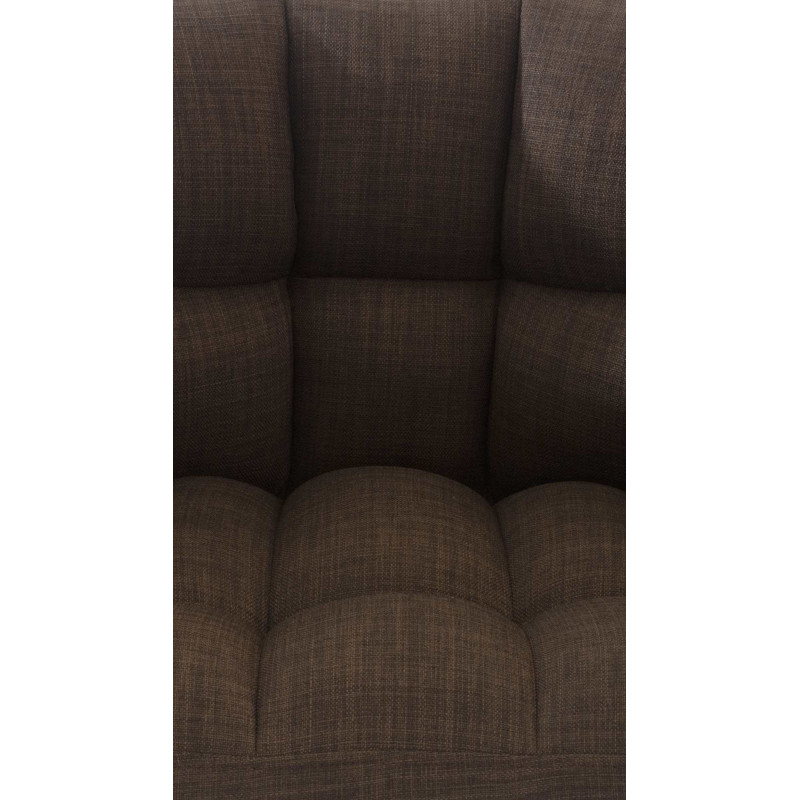 Fauteuil en tissu Damaso marron