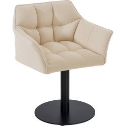 Fauteuil en tissu Damaso crème