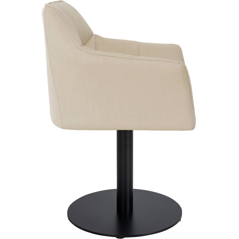 Fauteuil en tissu Damaso crème
