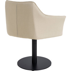 Fauteuil en tissu Damaso crème