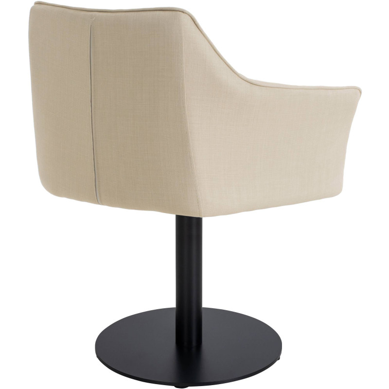 Fauteuil en tissu Damaso crème