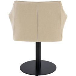Fauteuil en tissu Damaso crème