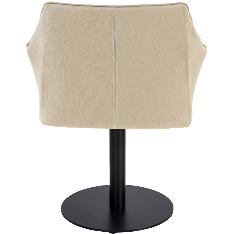 Fauteuil en tissu Damaso crème