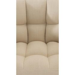 Fauteuil en tissu Damaso crème
