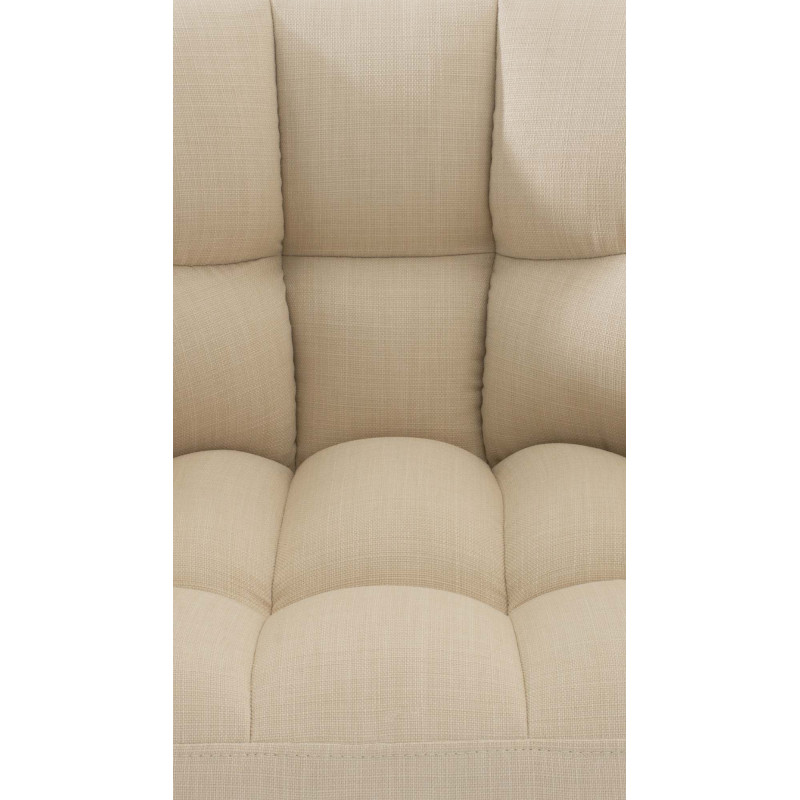 Fauteuil en tissu Damaso crème
