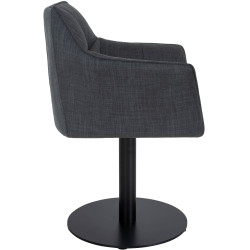 Fauteuil en tissu Damaso gris foncé