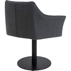 Fauteuil en tissu Damaso gris foncé