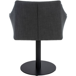Fauteuil en tissu Damaso gris foncé
