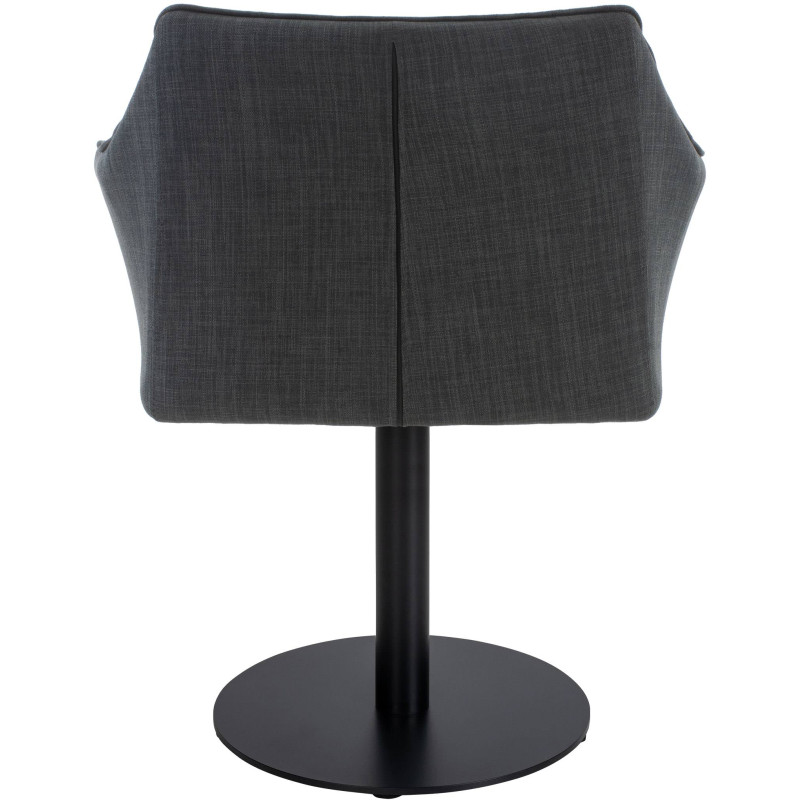 Fauteuil en tissu Damaso gris foncé