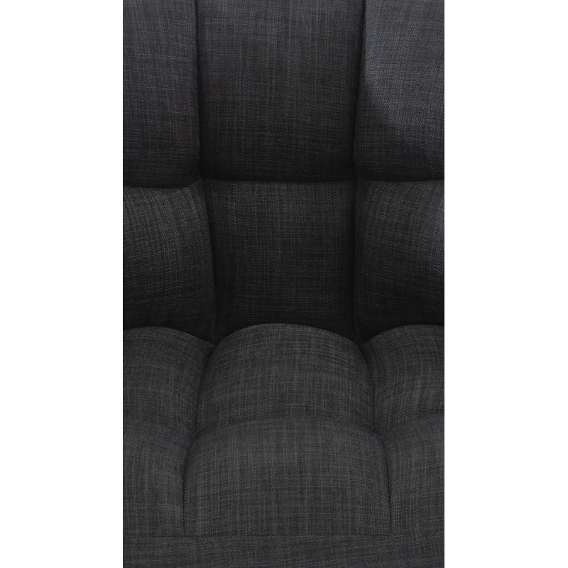 Fauteuil en tissu Damaso gris foncé
