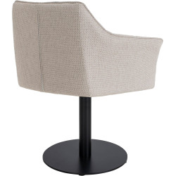 Fauteuil en tissu Damaso ivoire
