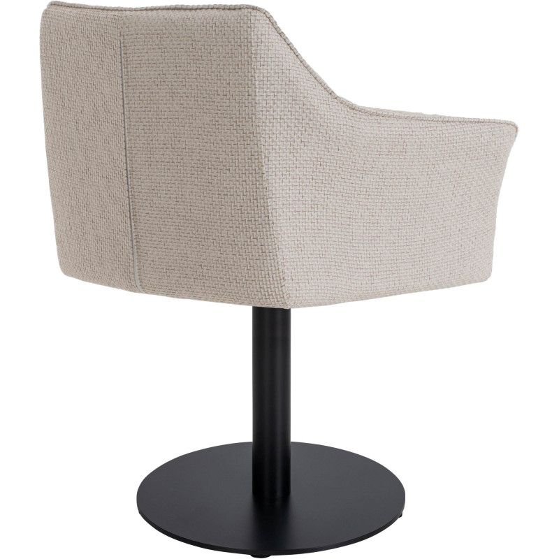 Fauteuil en tissu Damaso ivoire